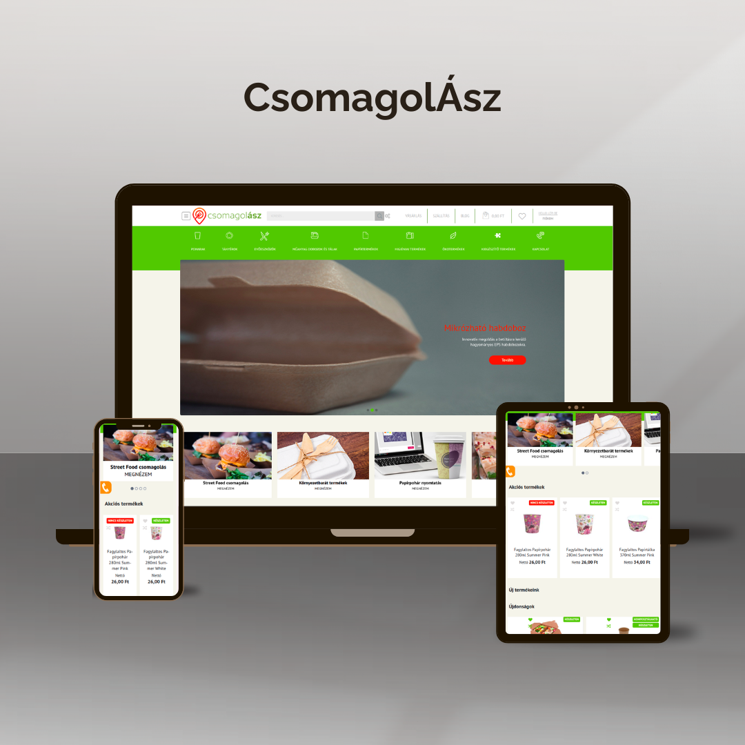 Csomagolász Magento 2 webshop