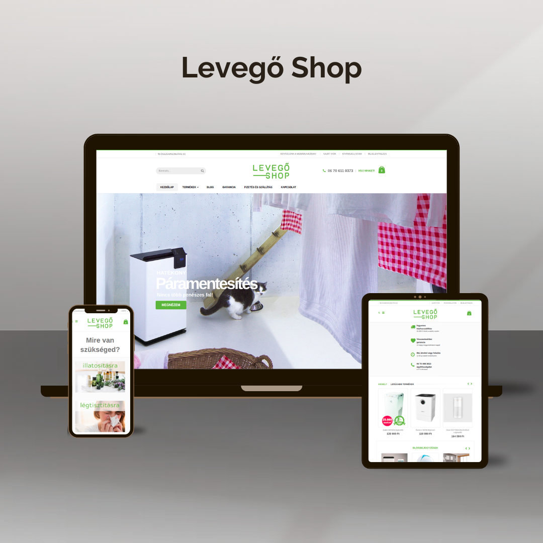 Levegőshop Magento 1 webshop