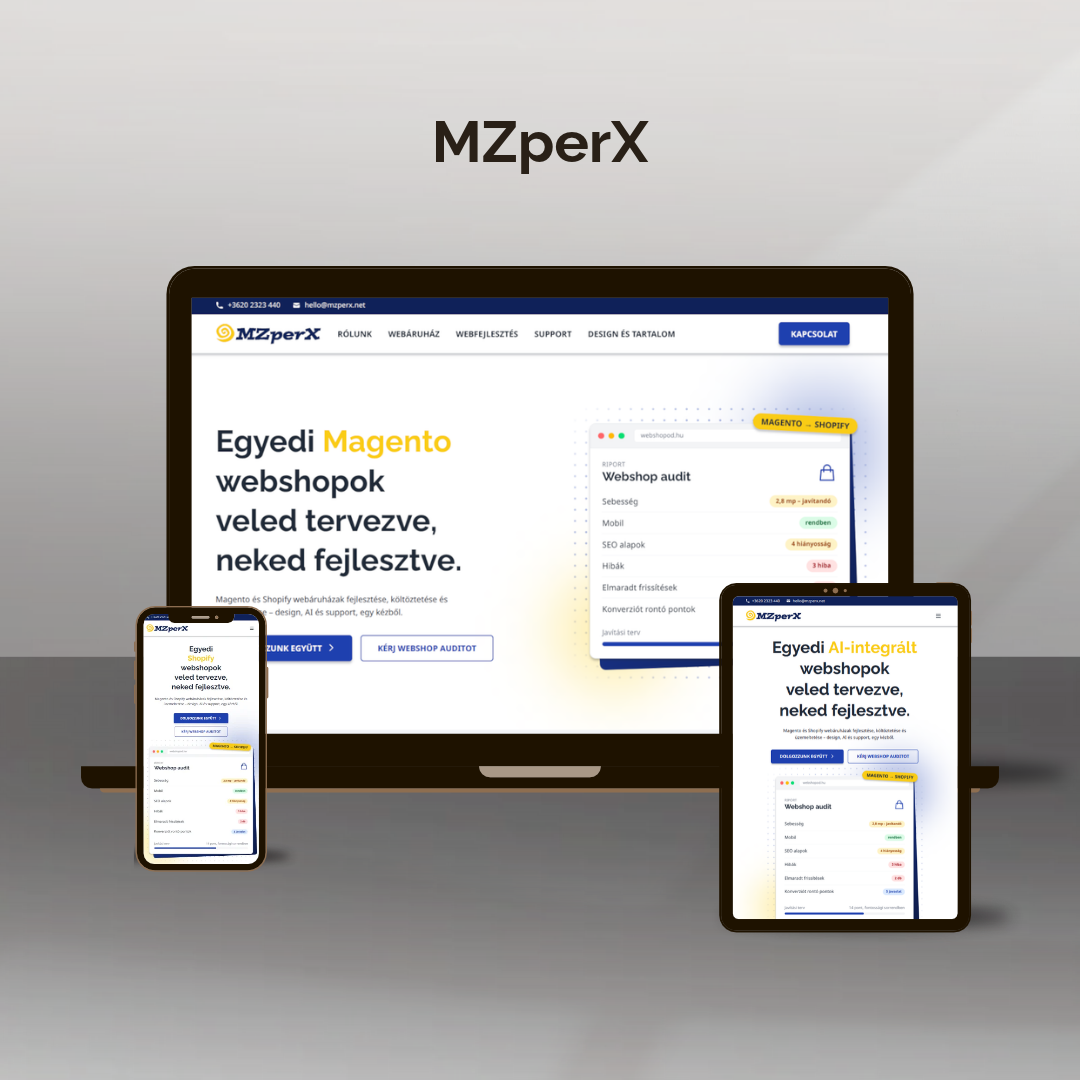 mzperx bemutatkozó weboldal